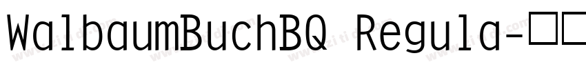 WalbaumBuchBQ Regula字体转换